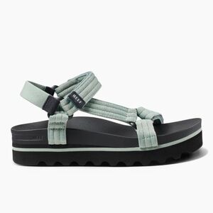 Reef sandals Cushion Rem Hi platform adjustable straps green comfort walking 8